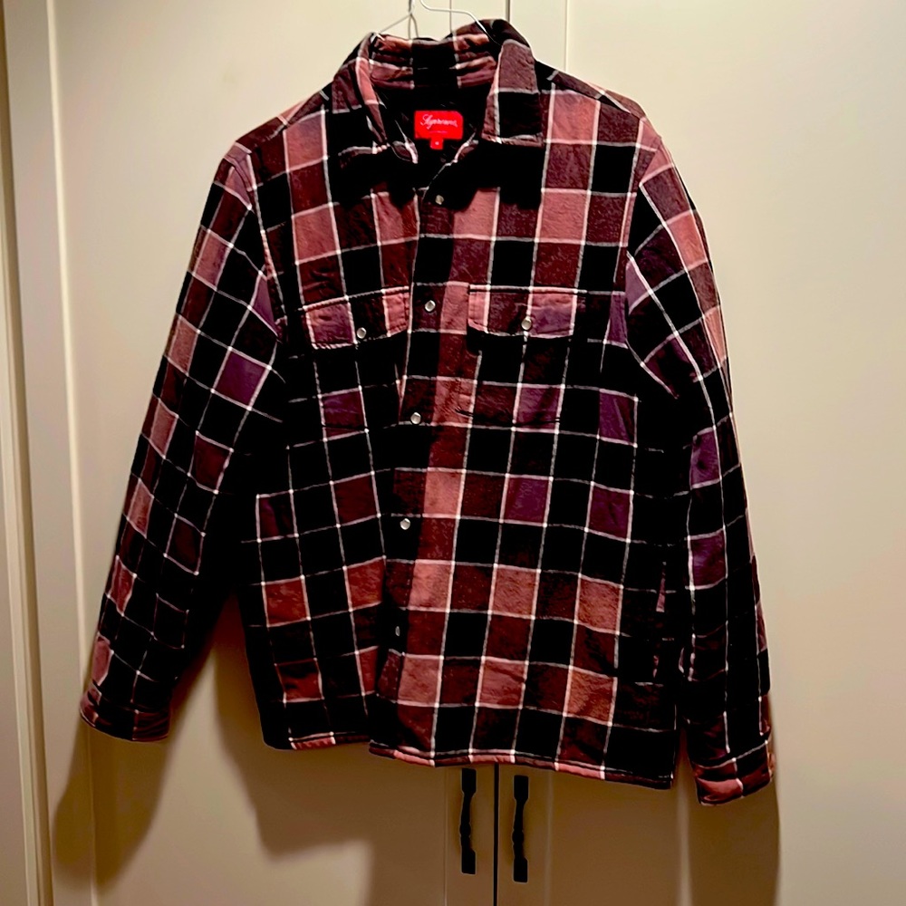 Supreme quilted flannel jacket.
